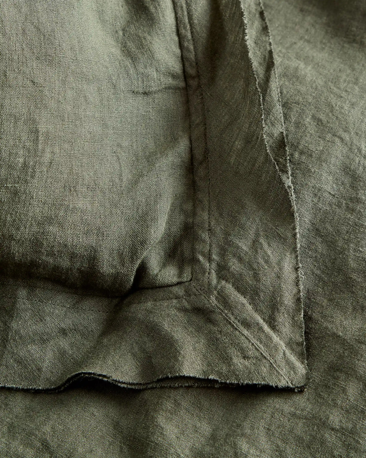 European Linen Double Flange Duvet Cover Set