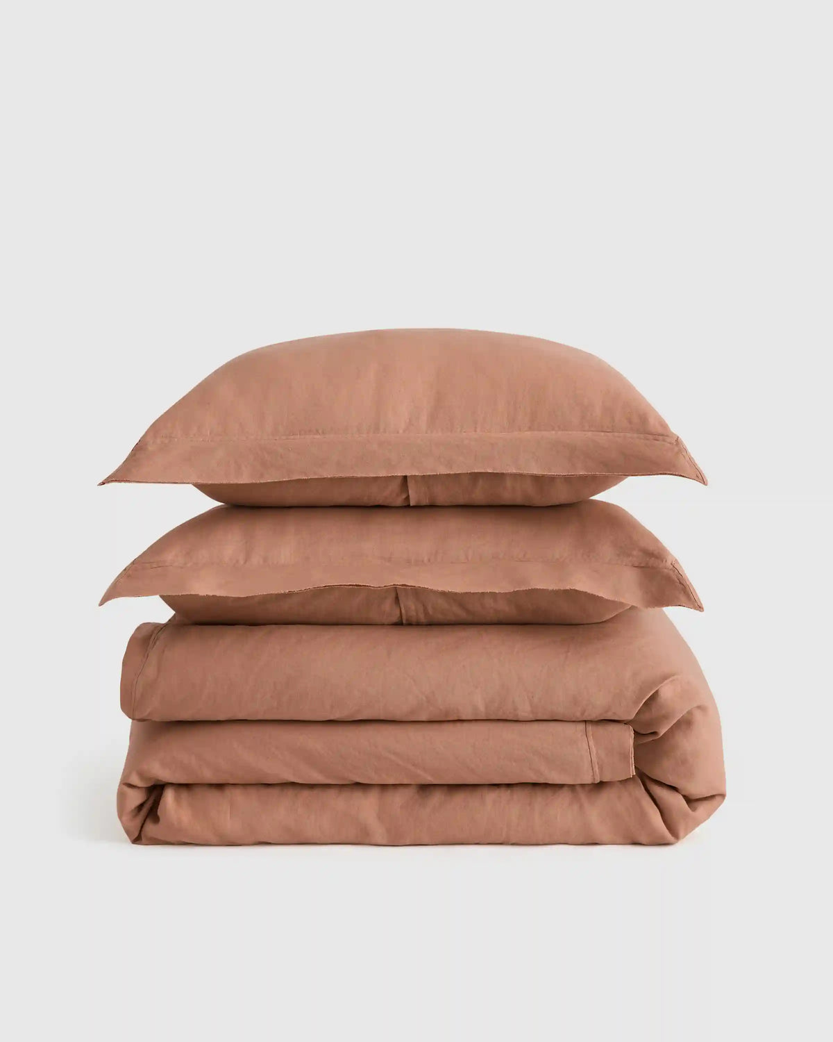 European Linen Double Flange Duvet Cover Set