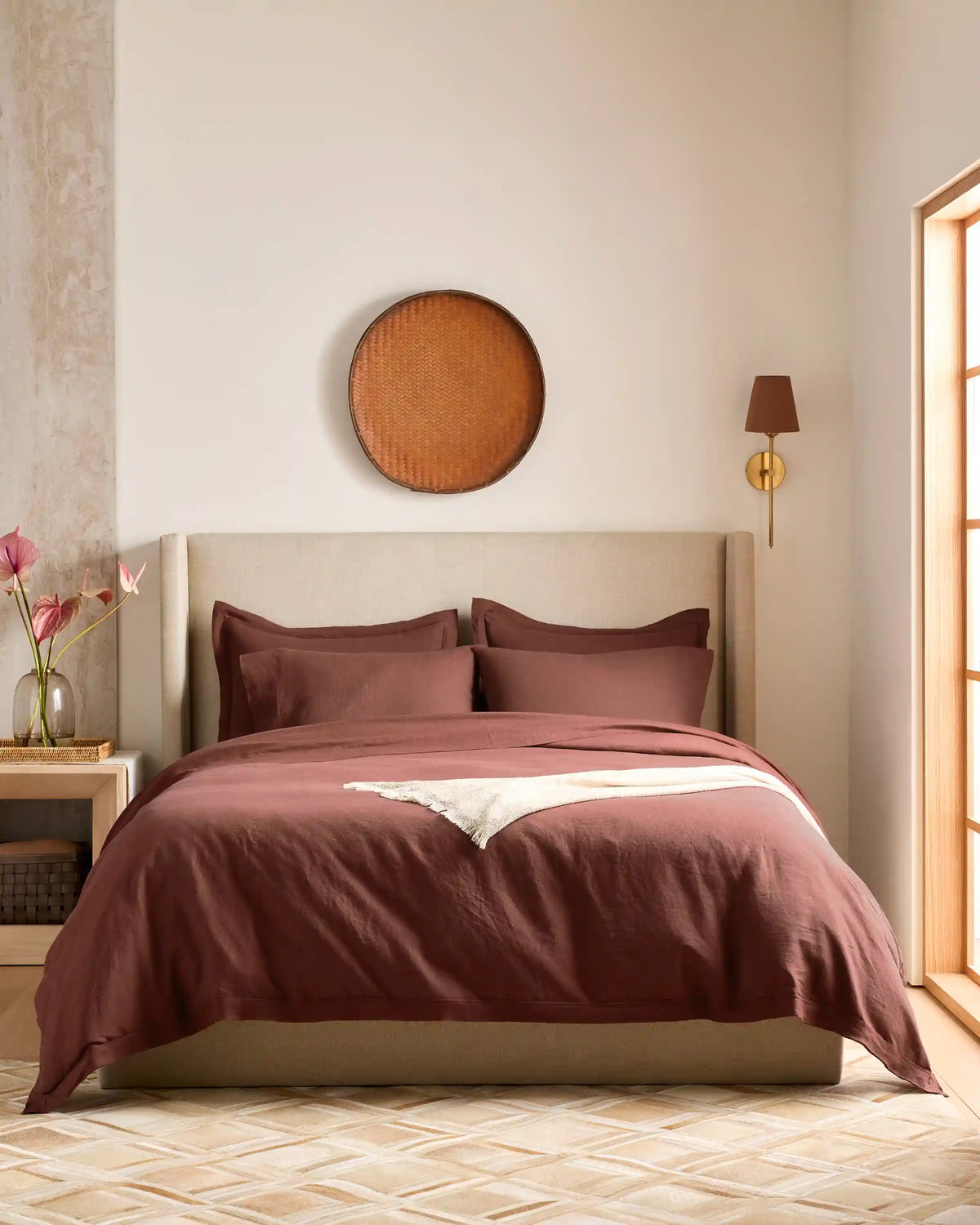 European Linen Double Flange Deluxe Bedding Bundle