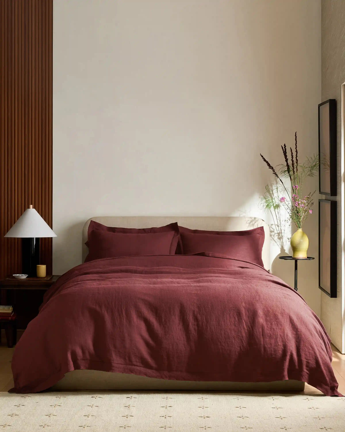 European Linen Double Flange Duvet Cover