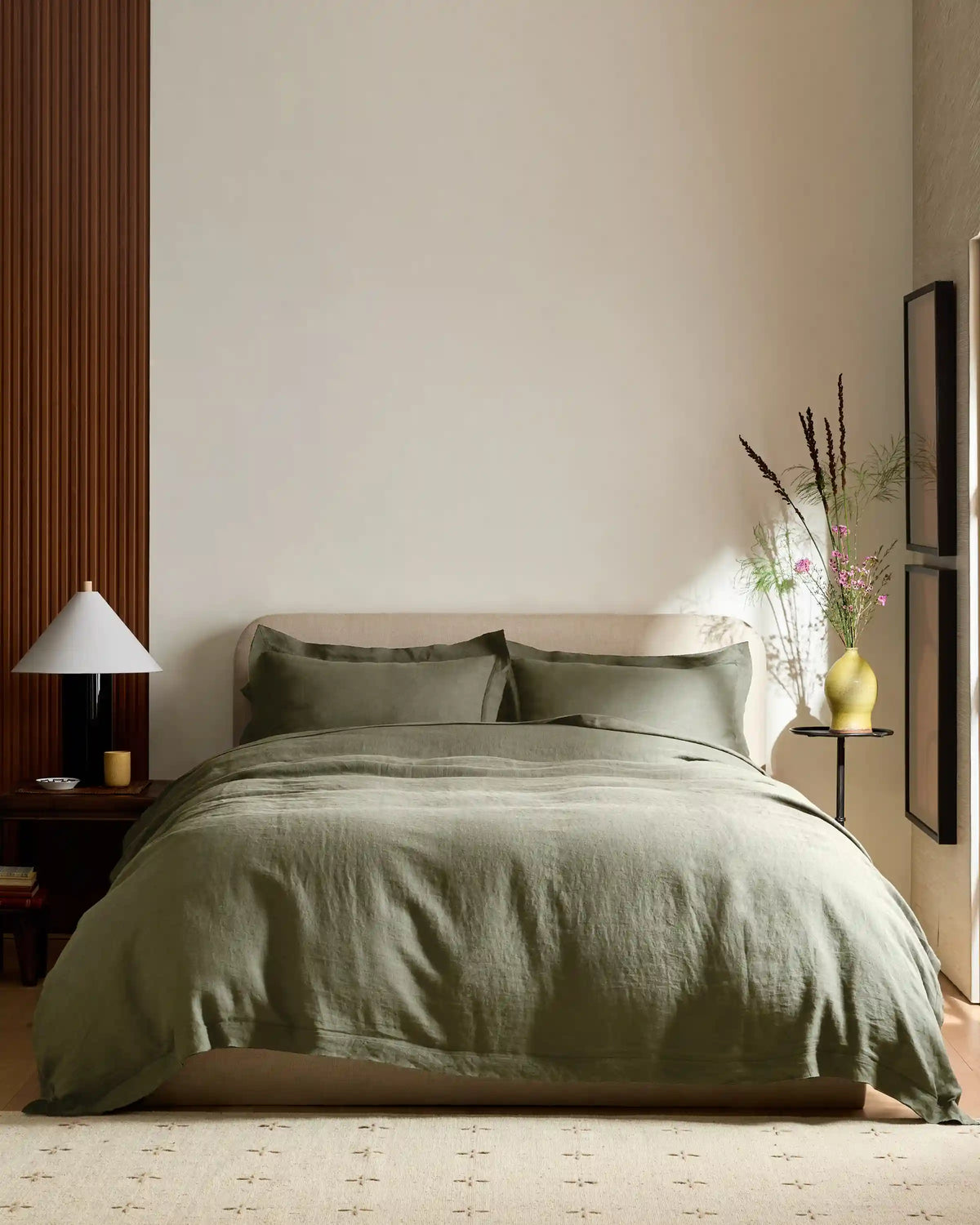 European Linen Double Flange Deluxe Bedding Bundle