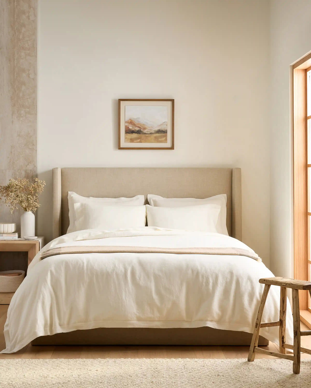 European Linen Double Flange Duvet Cover