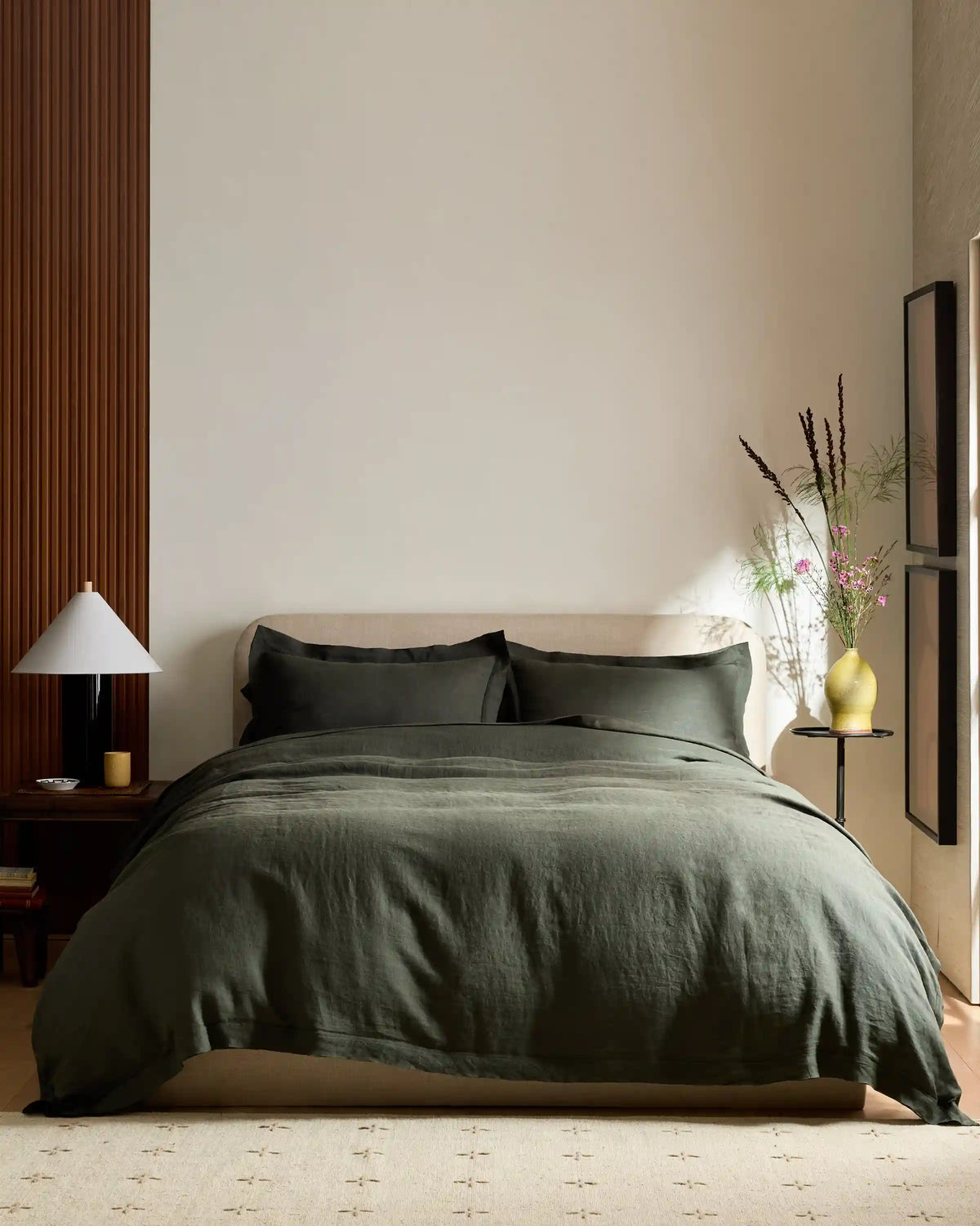 European Linen Double Flange Duvet Cover