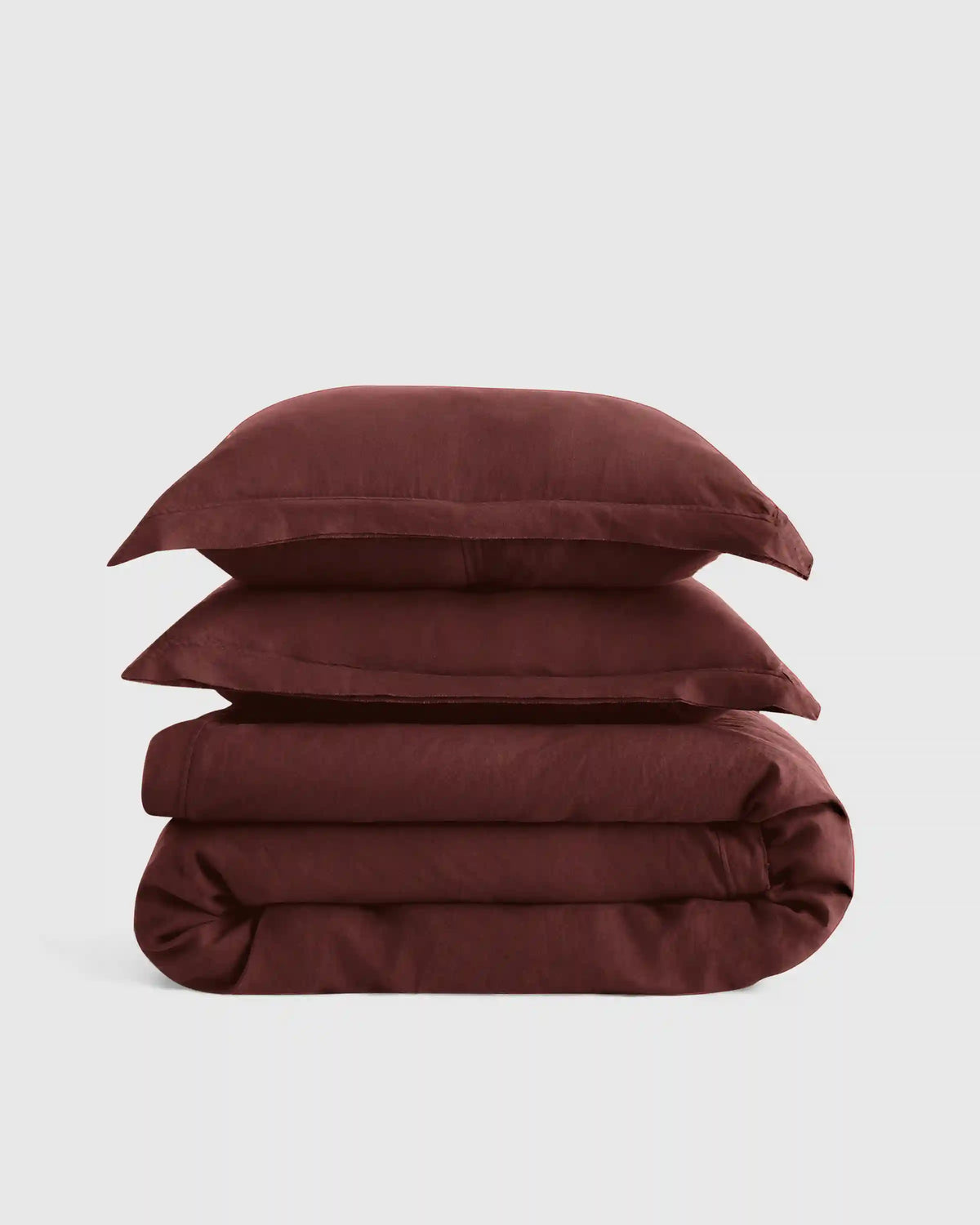 European Linen Double Flange Duvet Cover Set