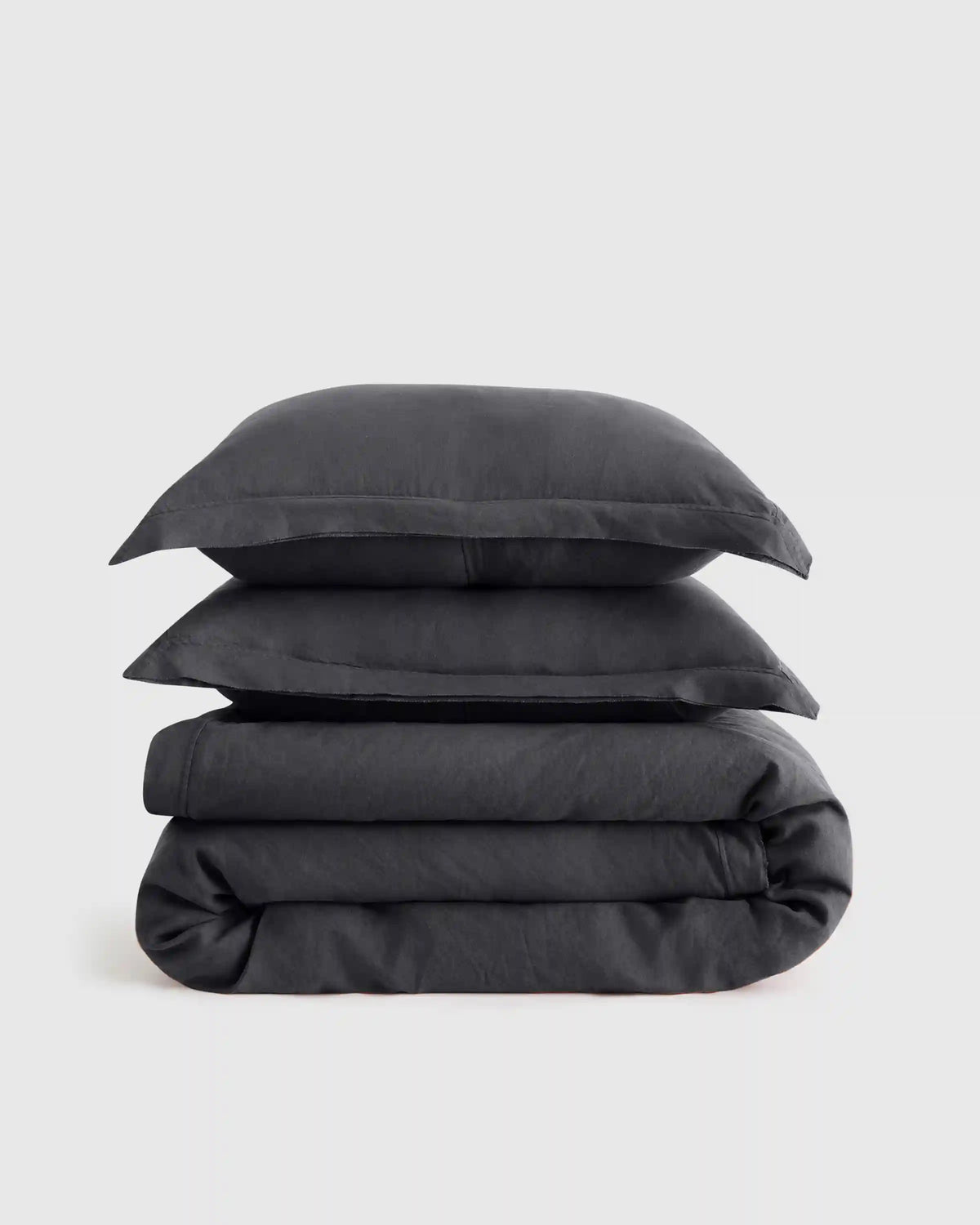 European Linen Double Flange Duvet Cover Set