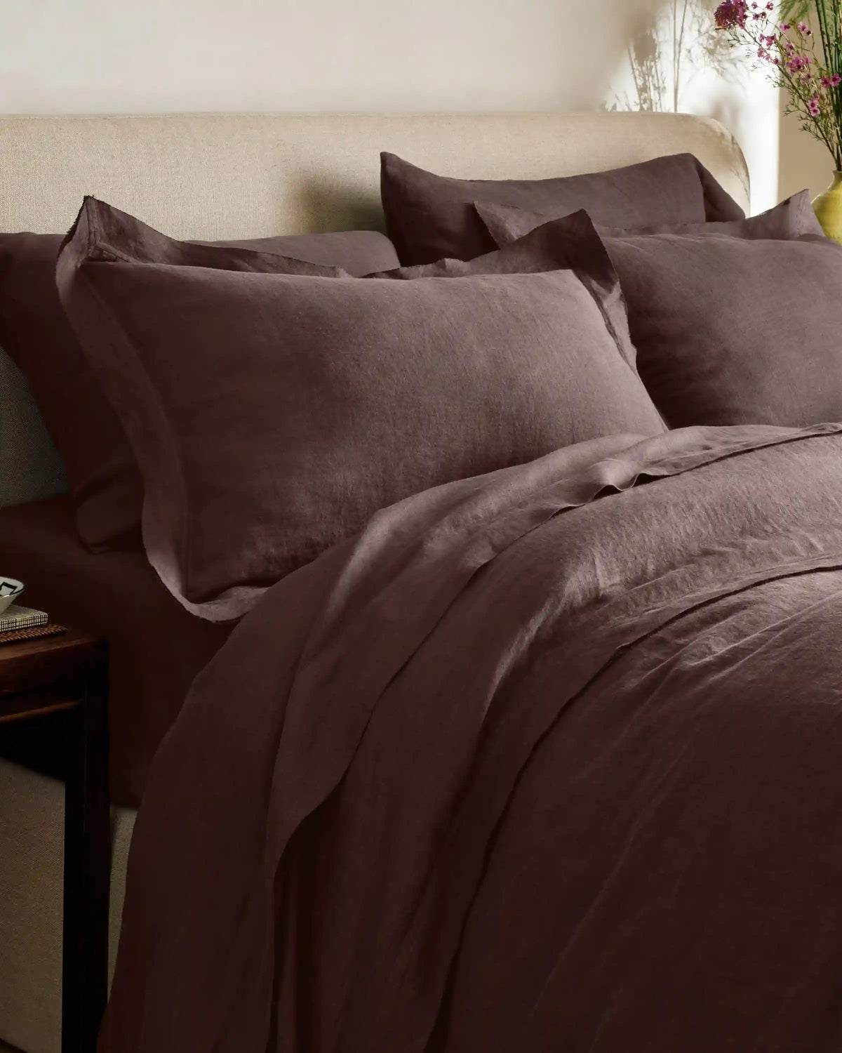 European Linen Double Flange Duvet Cover