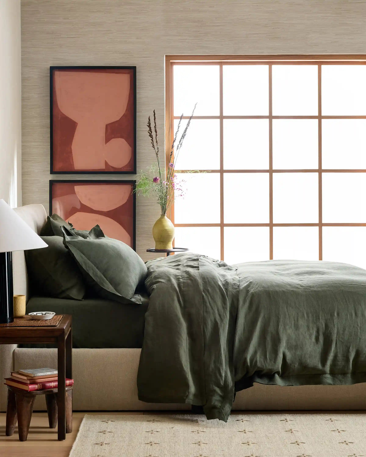 European Linen Double Flange Duvet Cover