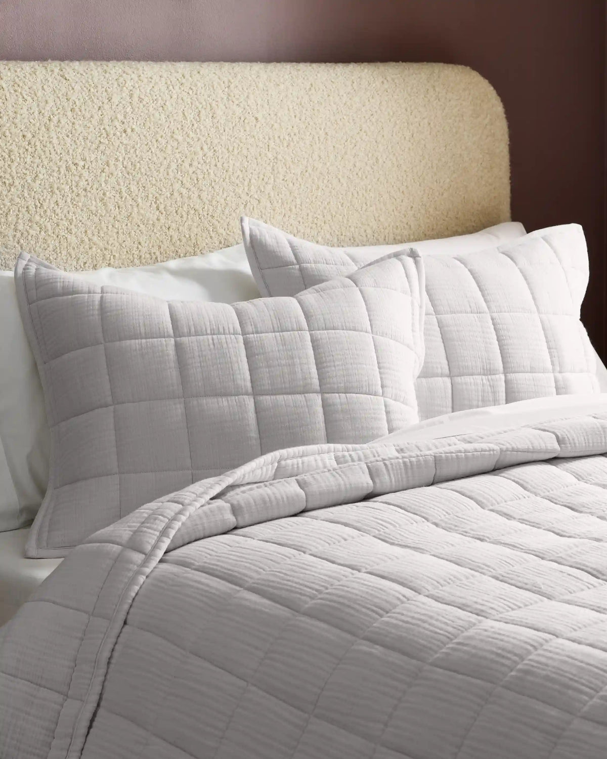 Organic Cotton Gauze Box Quilt Sham Set