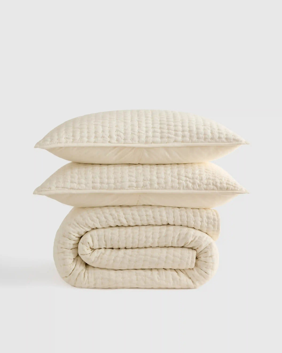 European Linen Cotton Stitch Quilt Set