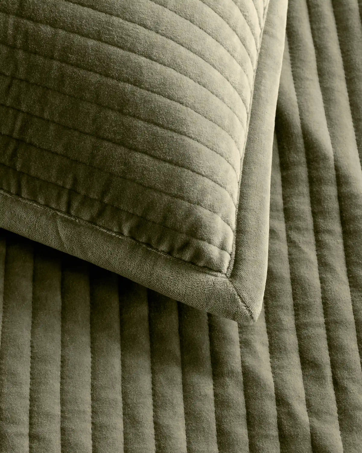 Cotton Velvet Vertical Channel Quilt