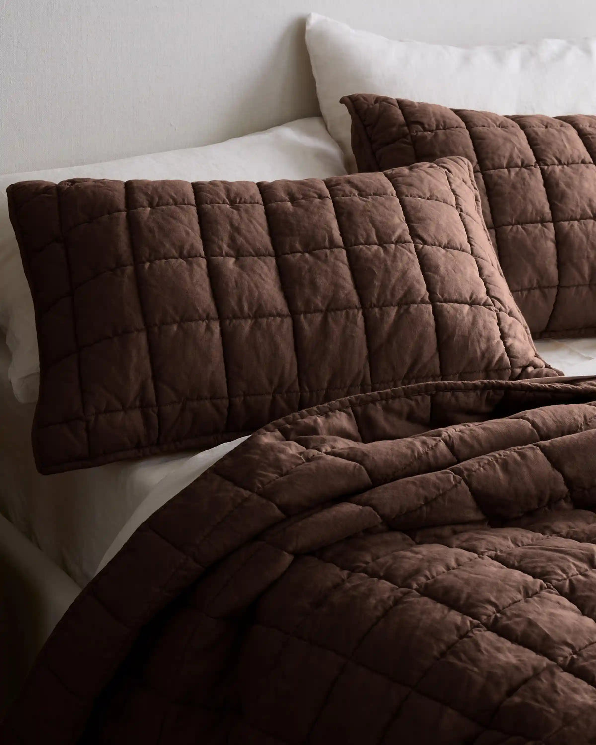 European Linen Box Quilted Sham Set
