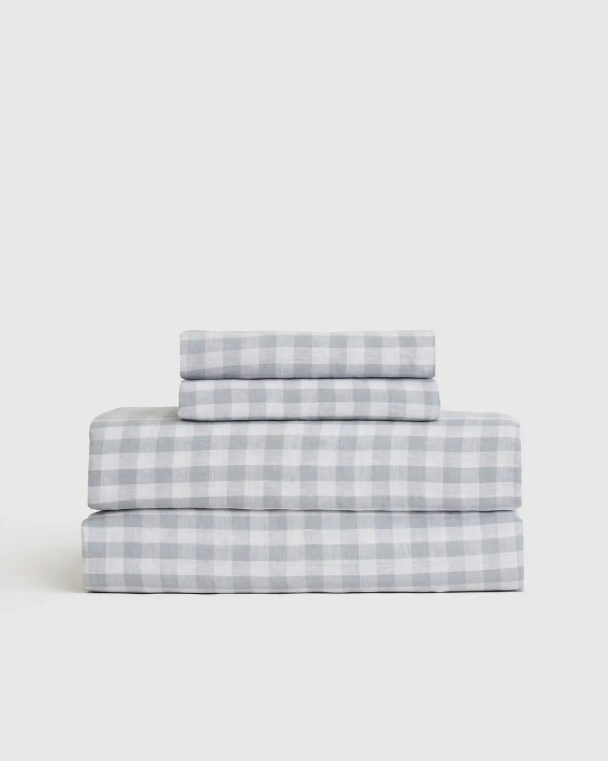 European Linen Gingham Sheet Set