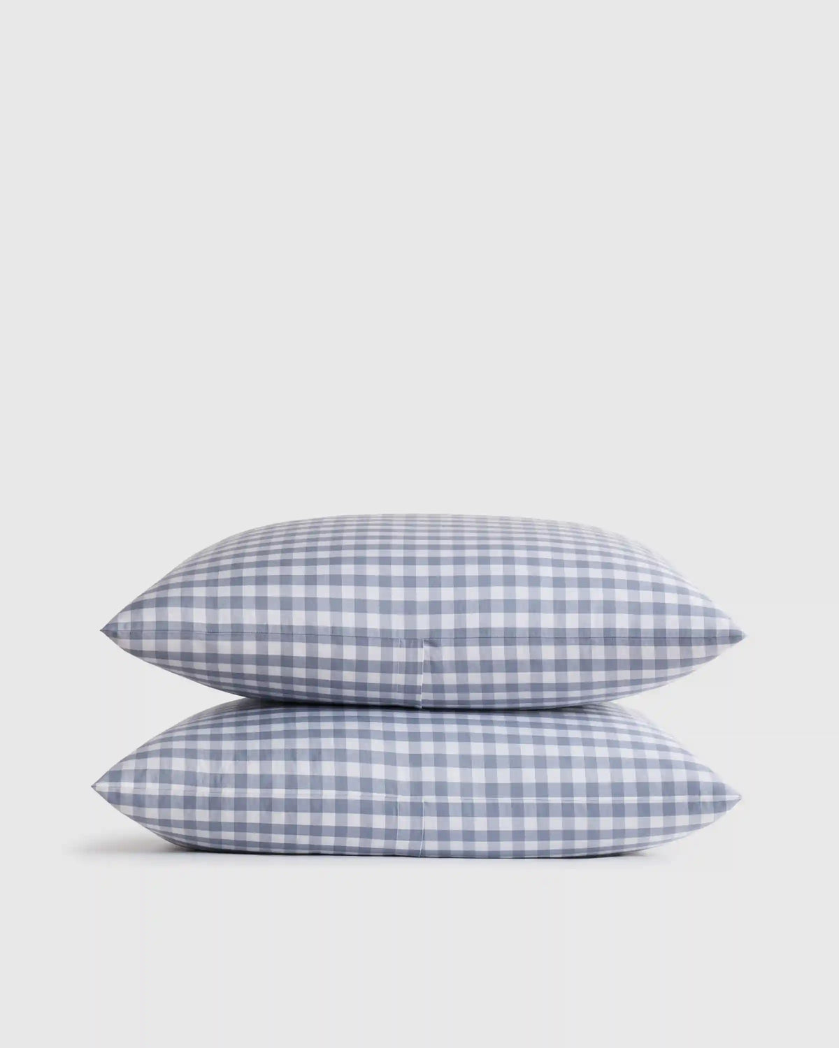 Organic Crisp Percale Gingham Sham Set