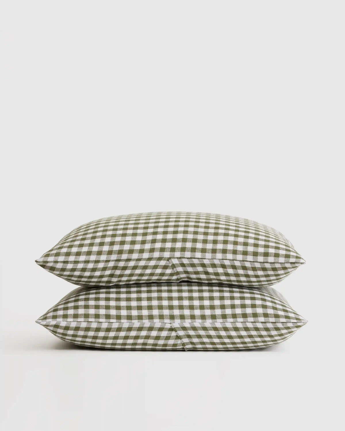 European Linen Gingham Sham Set