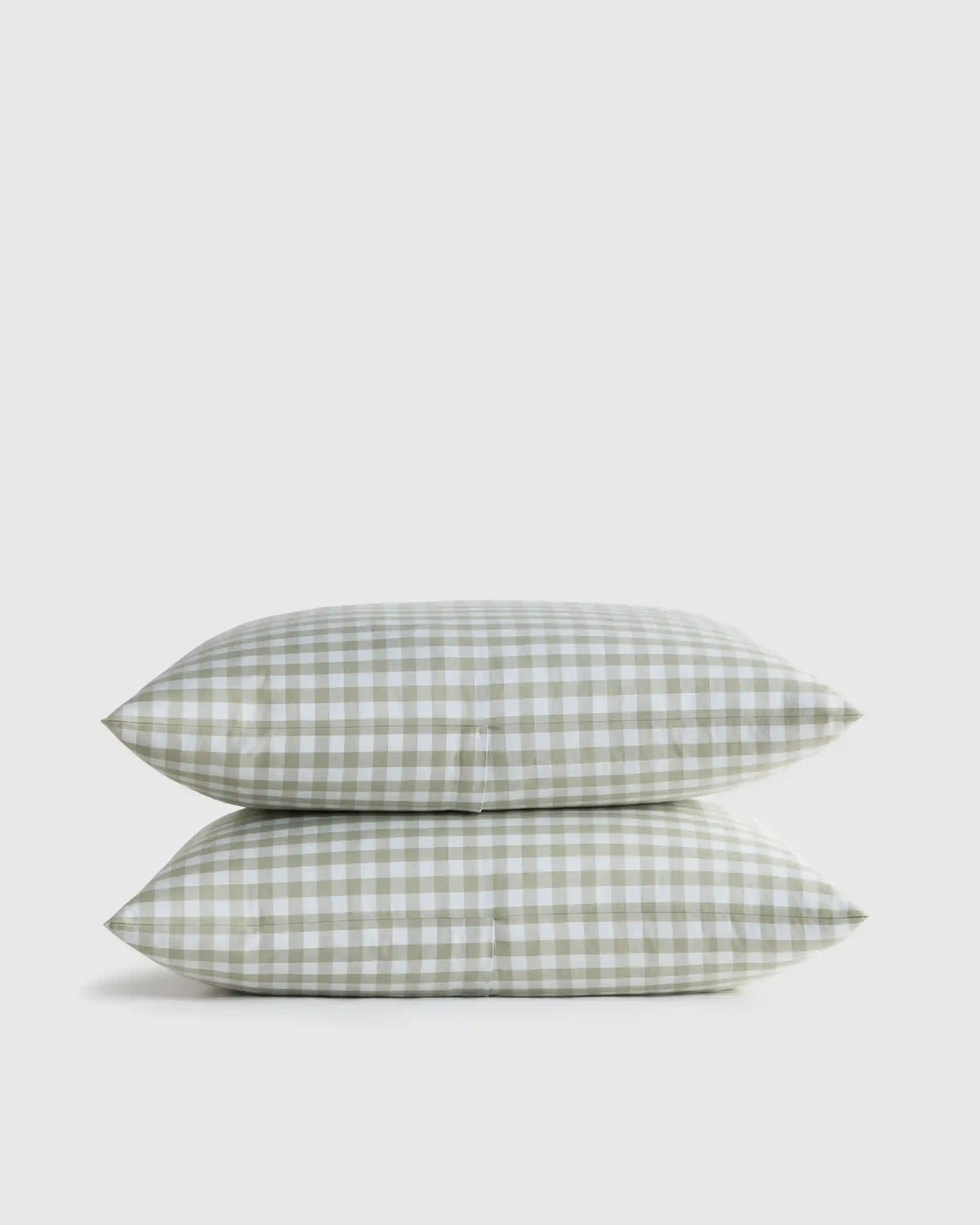 Organic Crisp Percale Gingham Sham Set