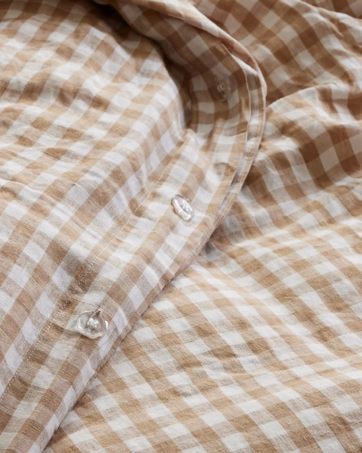 European Linen Gingham Duvet Cover