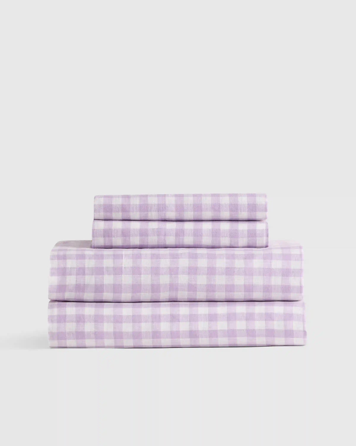 European Linen Gingham Sheet Set
