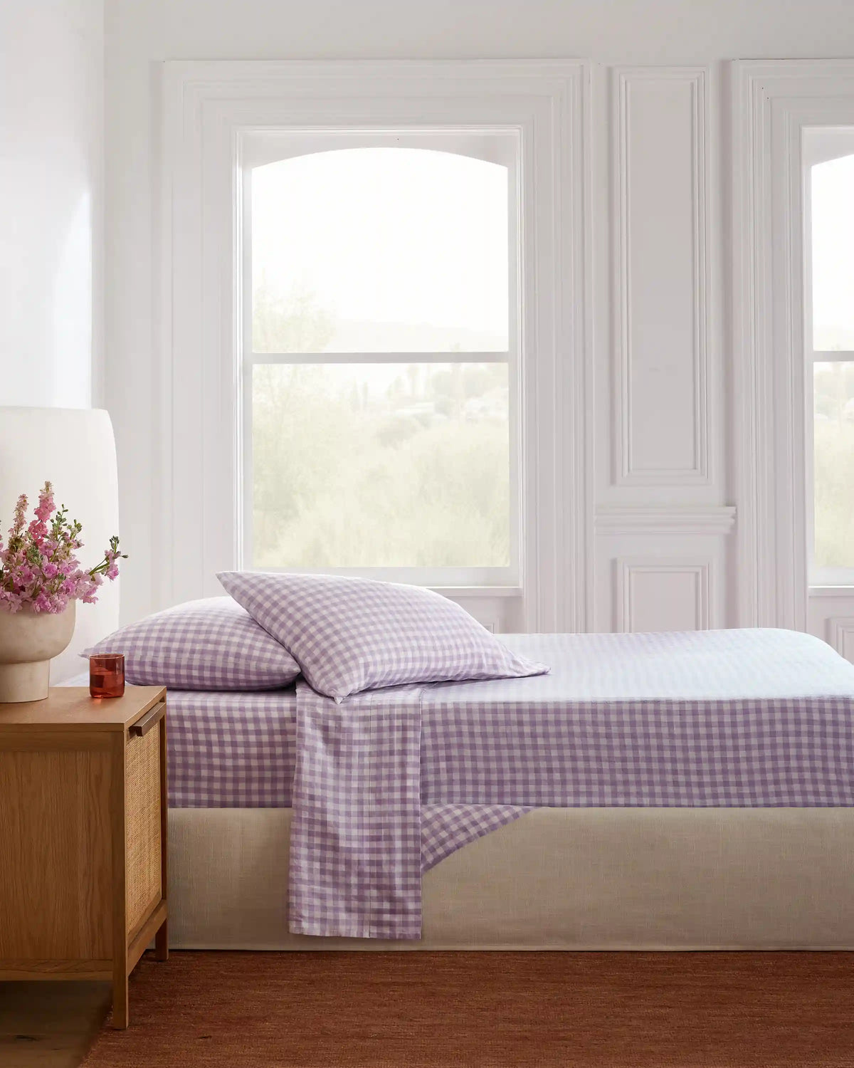 European Linen Gingham Sheet Set