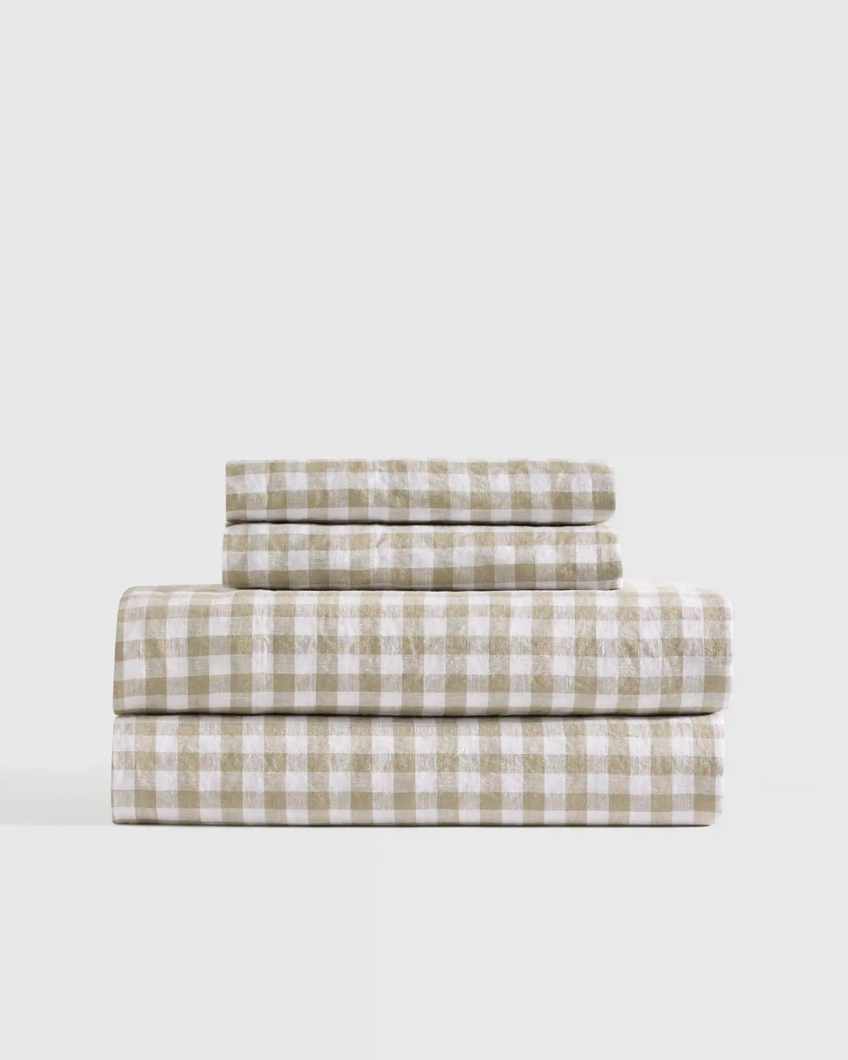 European Linen Gingham Sheet Set