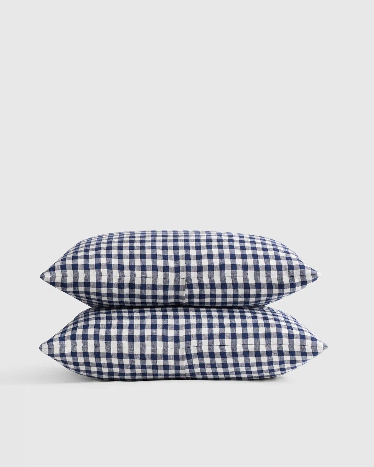 European Linen Gingham Sham Set
