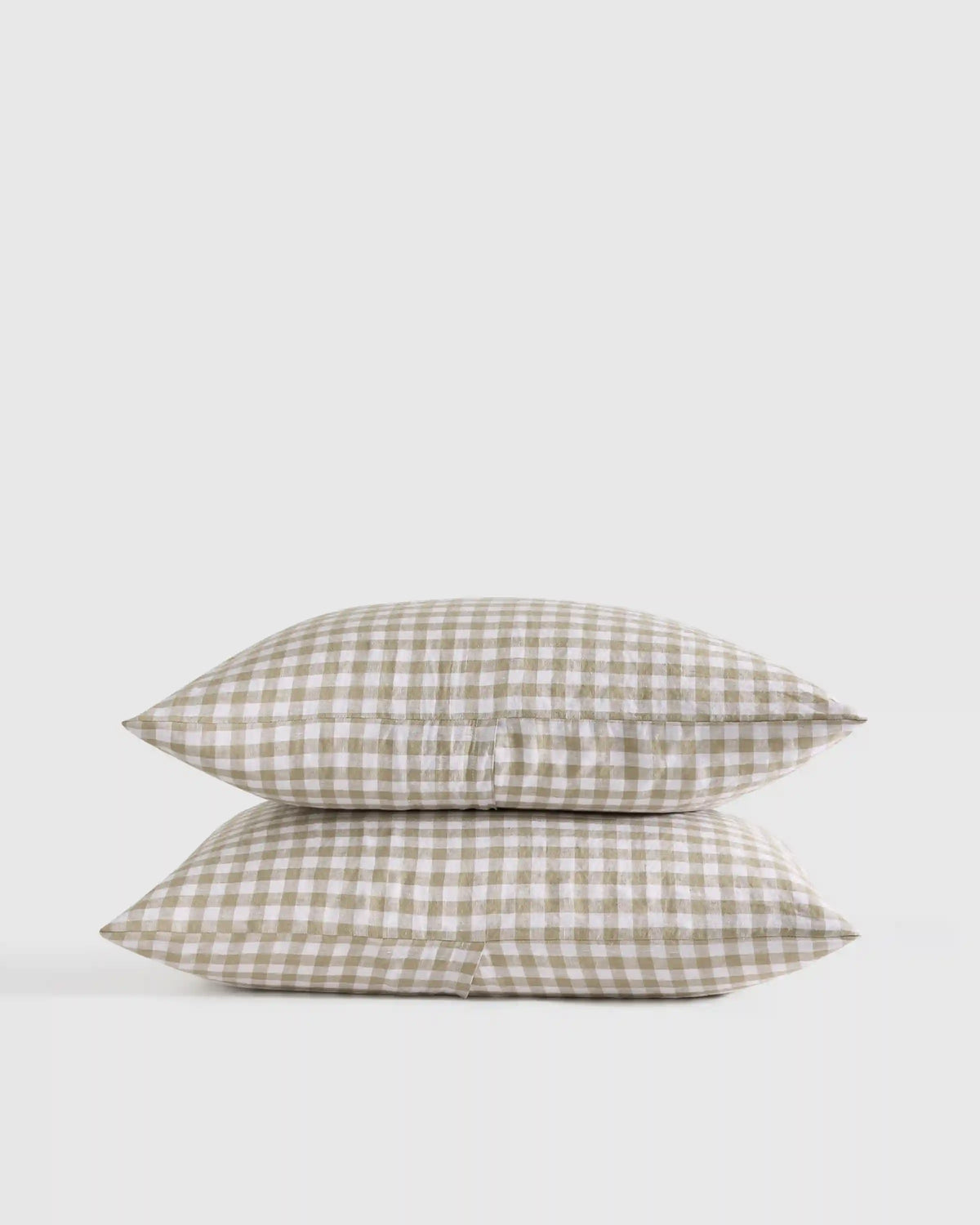 European Linen Gingham Sham Set