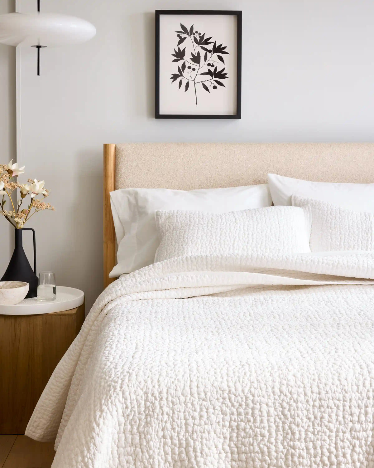 Organic Cotton Hand Stitched Quilted Sham Set