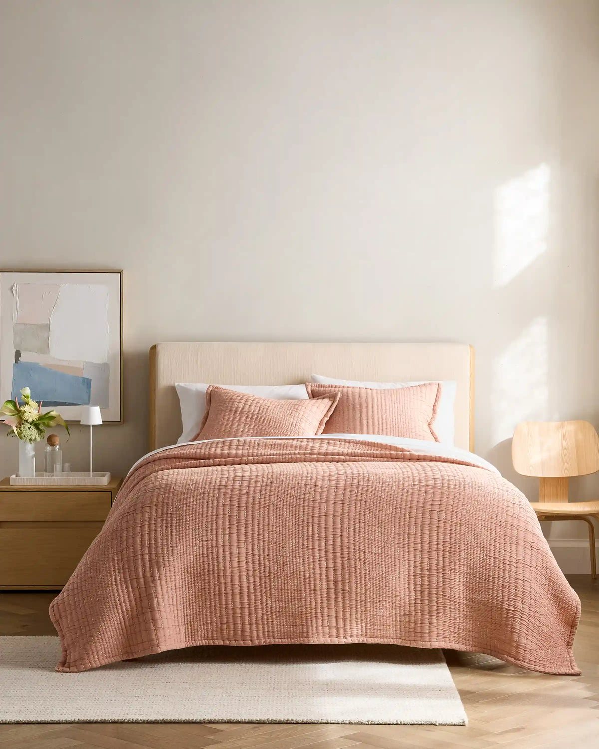 Organic Cotton Channel Stitch Sham Set