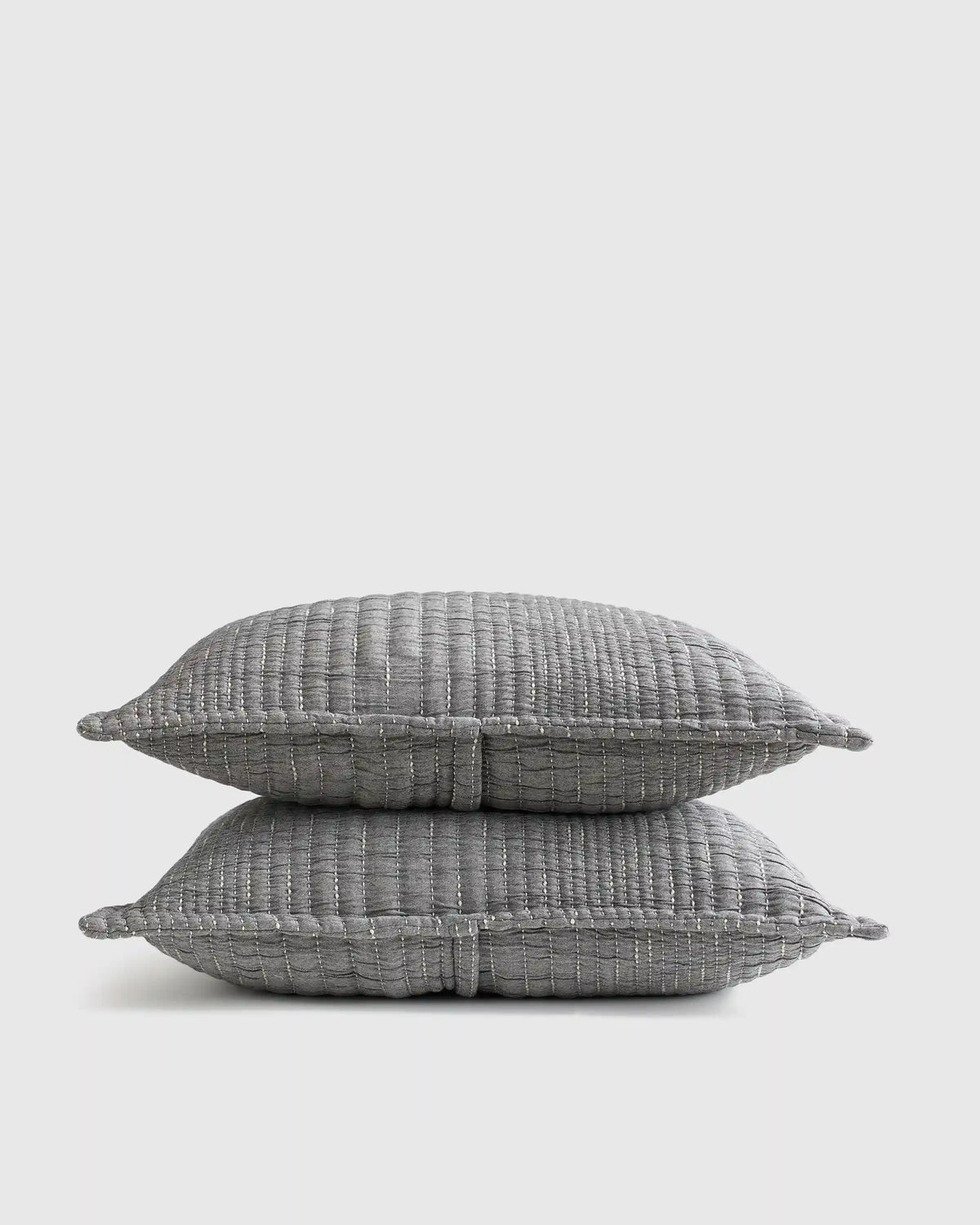 Organic Cotton Channel Stitch Sham Set