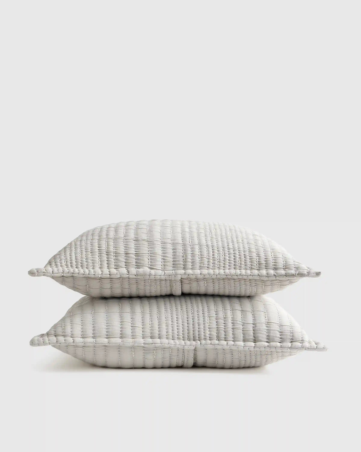 Organic Cotton Channel Stitch Sham Set