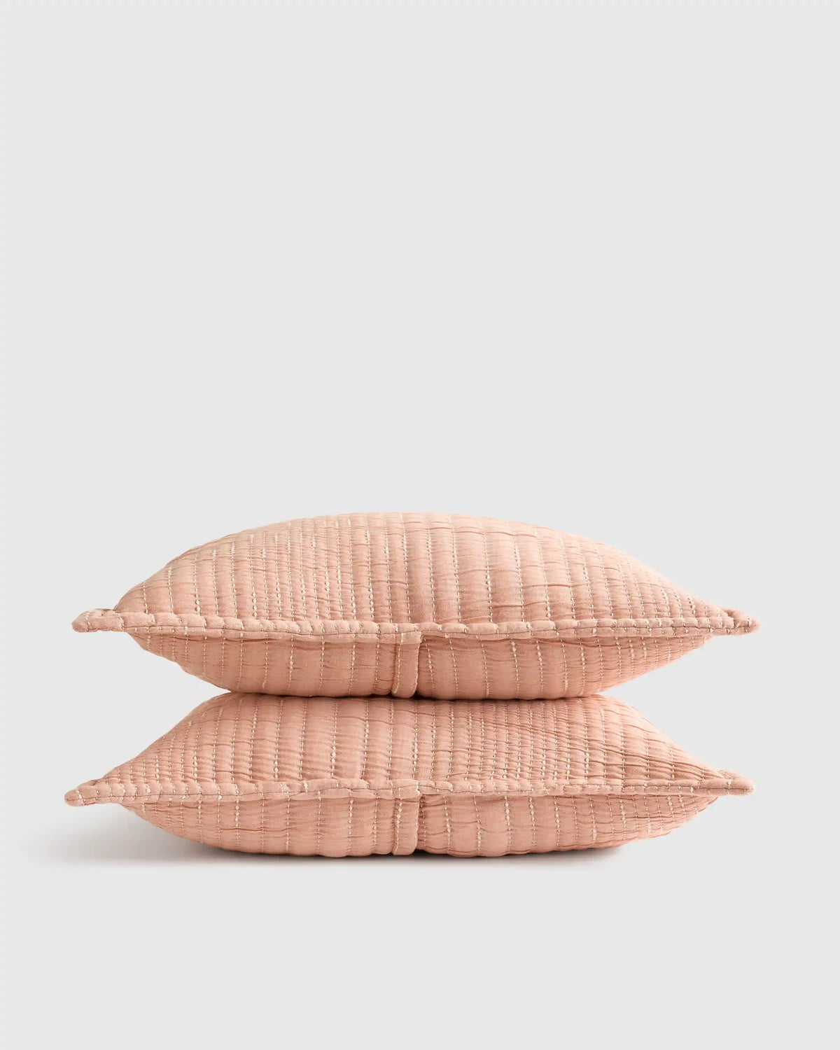 Organic Cotton Channel Stitch Sham Set