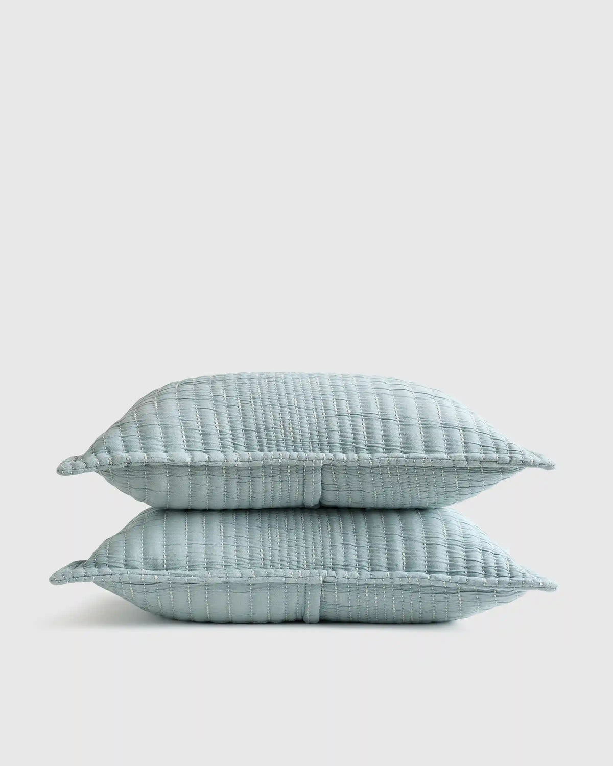 Organic Cotton Channel Stitch Sham Set