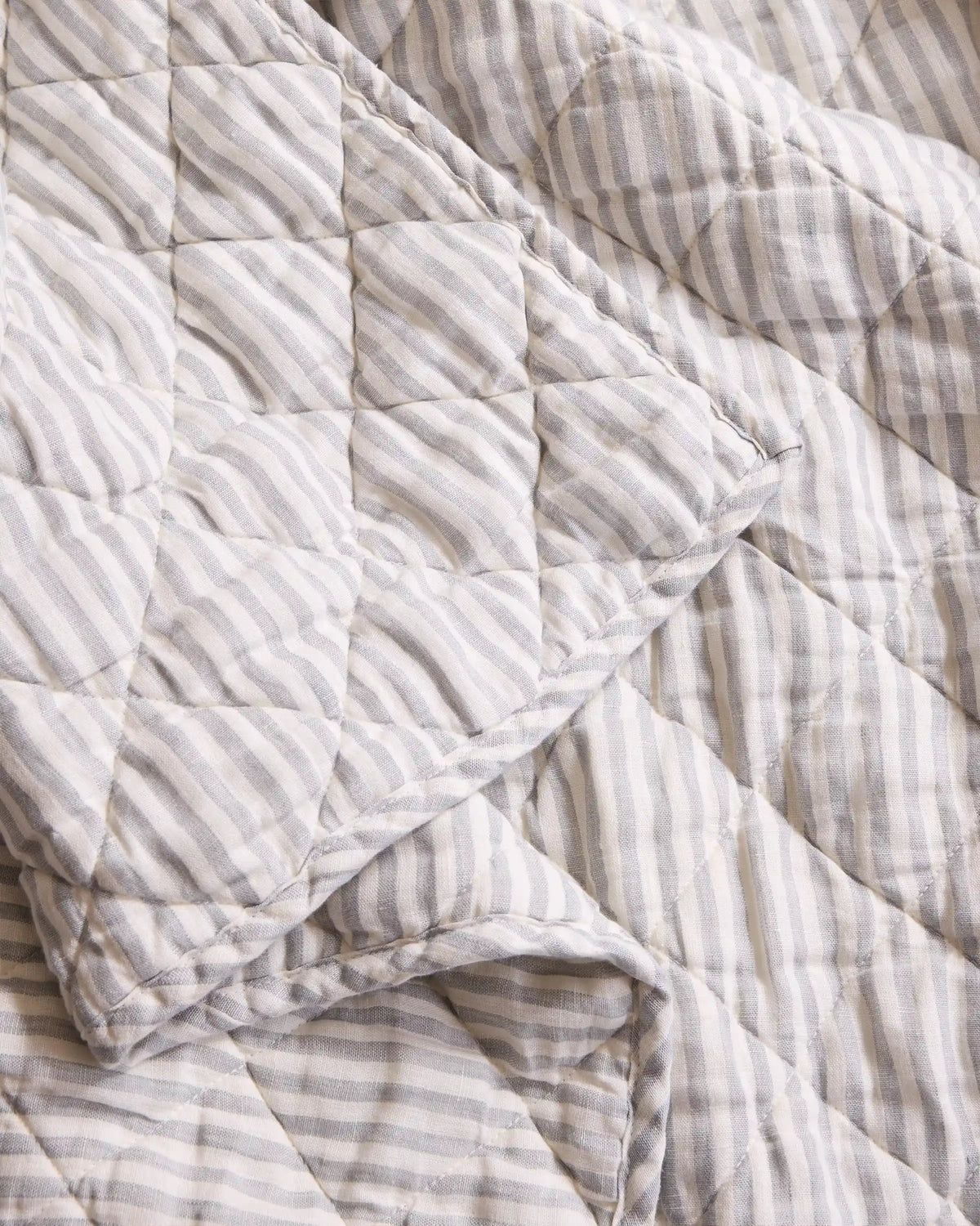 European Linen Stripe Quilt