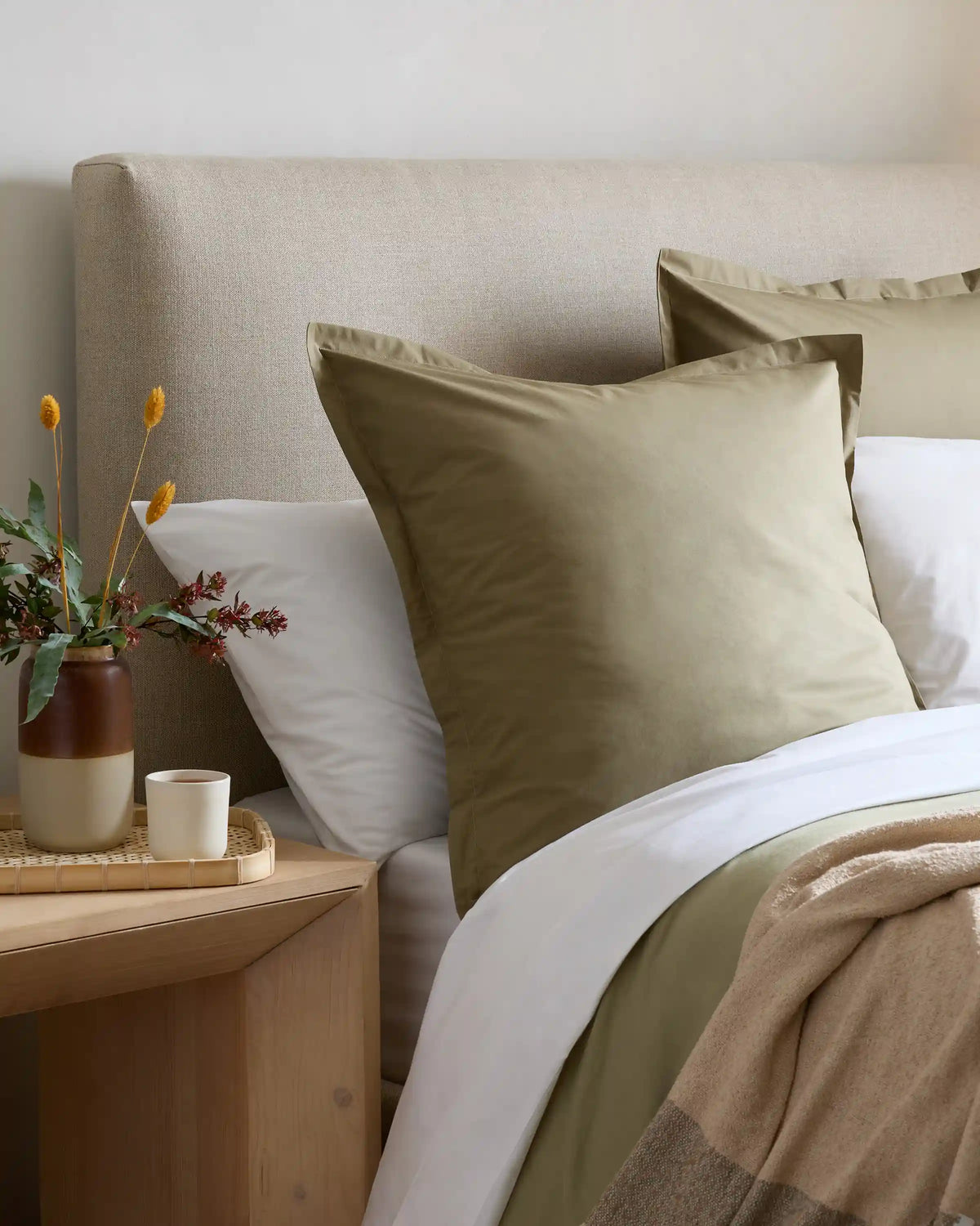 Organic Crisp Percale Euro Sham