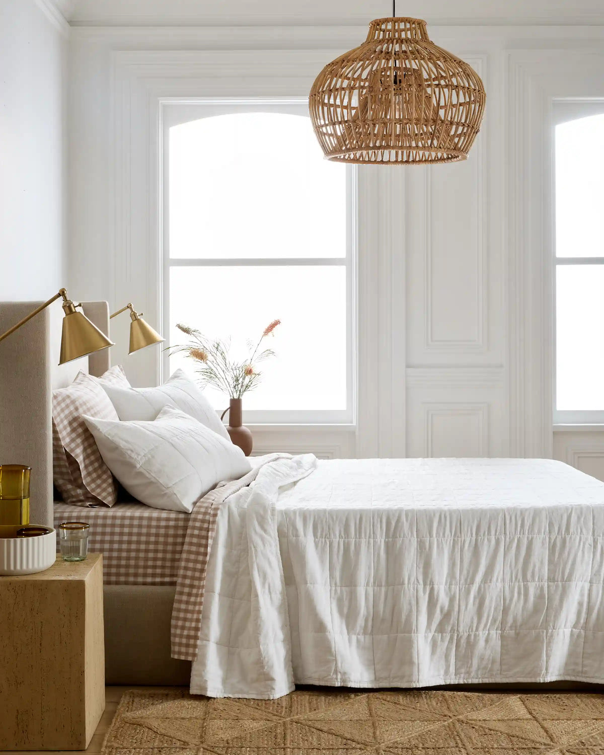 Lightweight European Linen Box Quilt