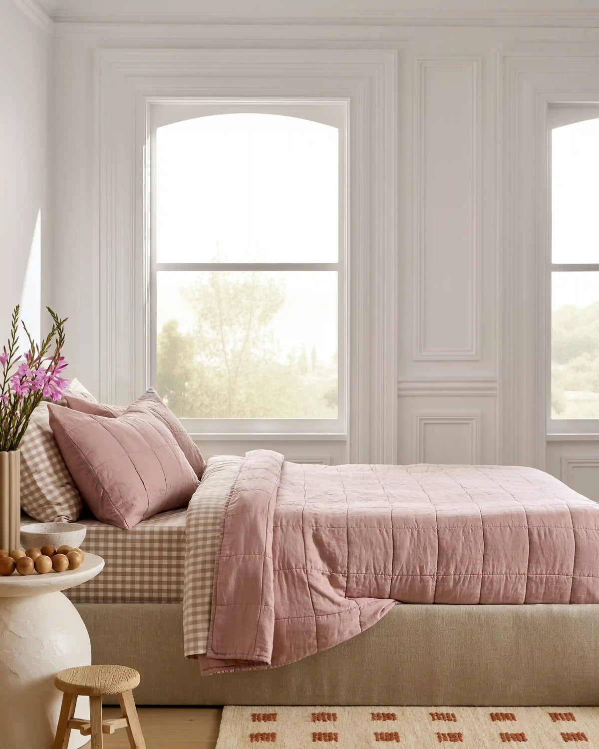 Lightweight European Linen Box Quilt