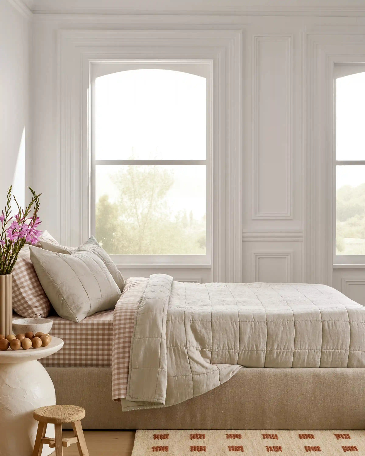 Lightweight European Linen Box Quilt