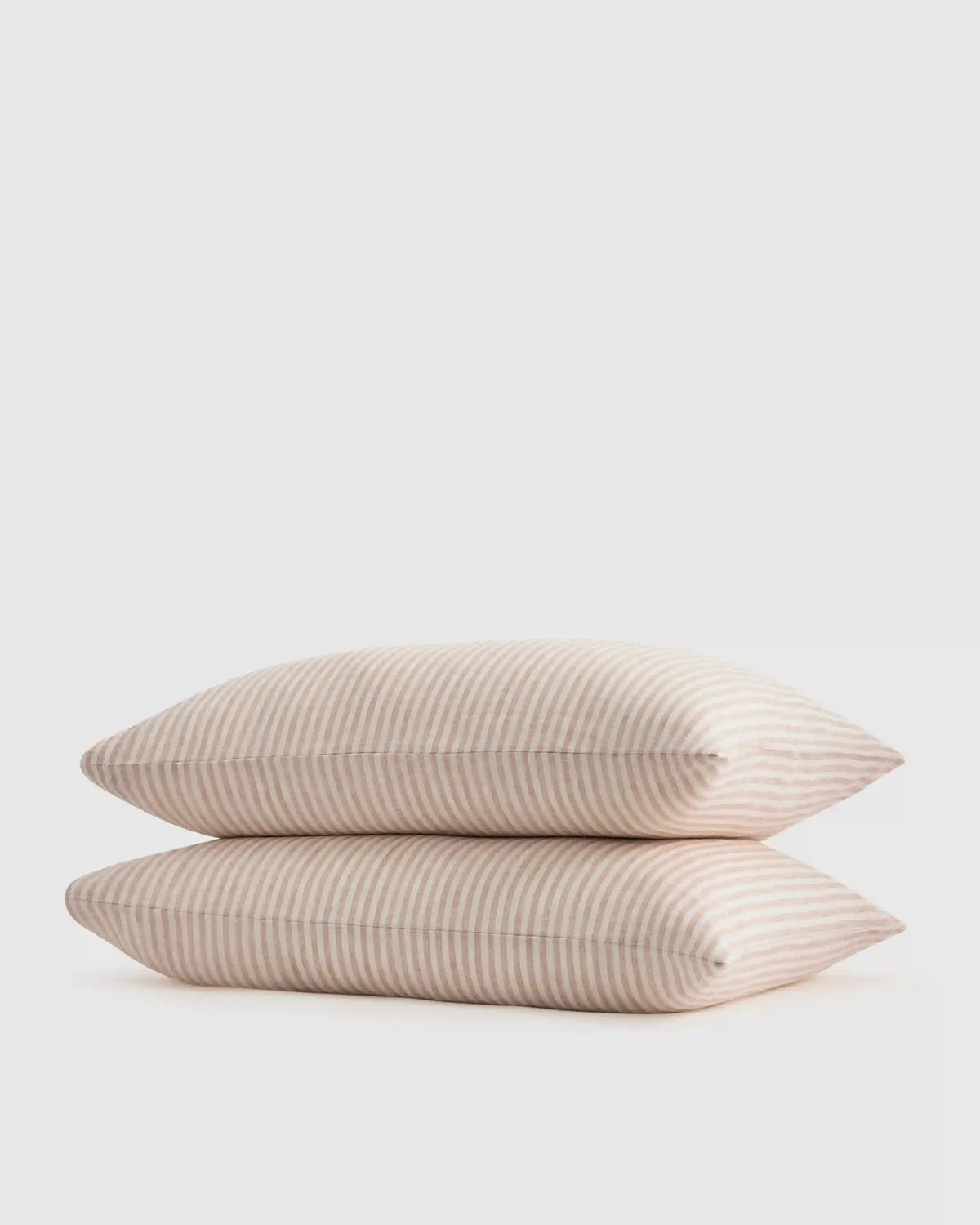 European Linen Stripe Pillowcases Set