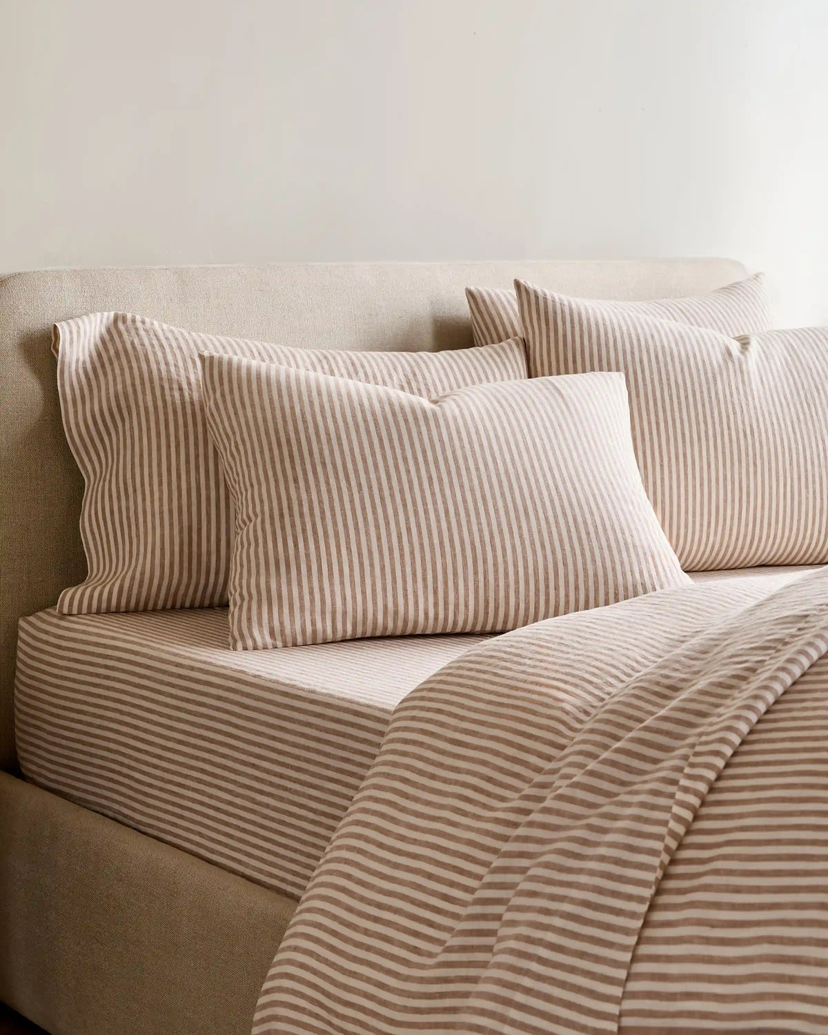 European Linen Stripe Pillowcases Set