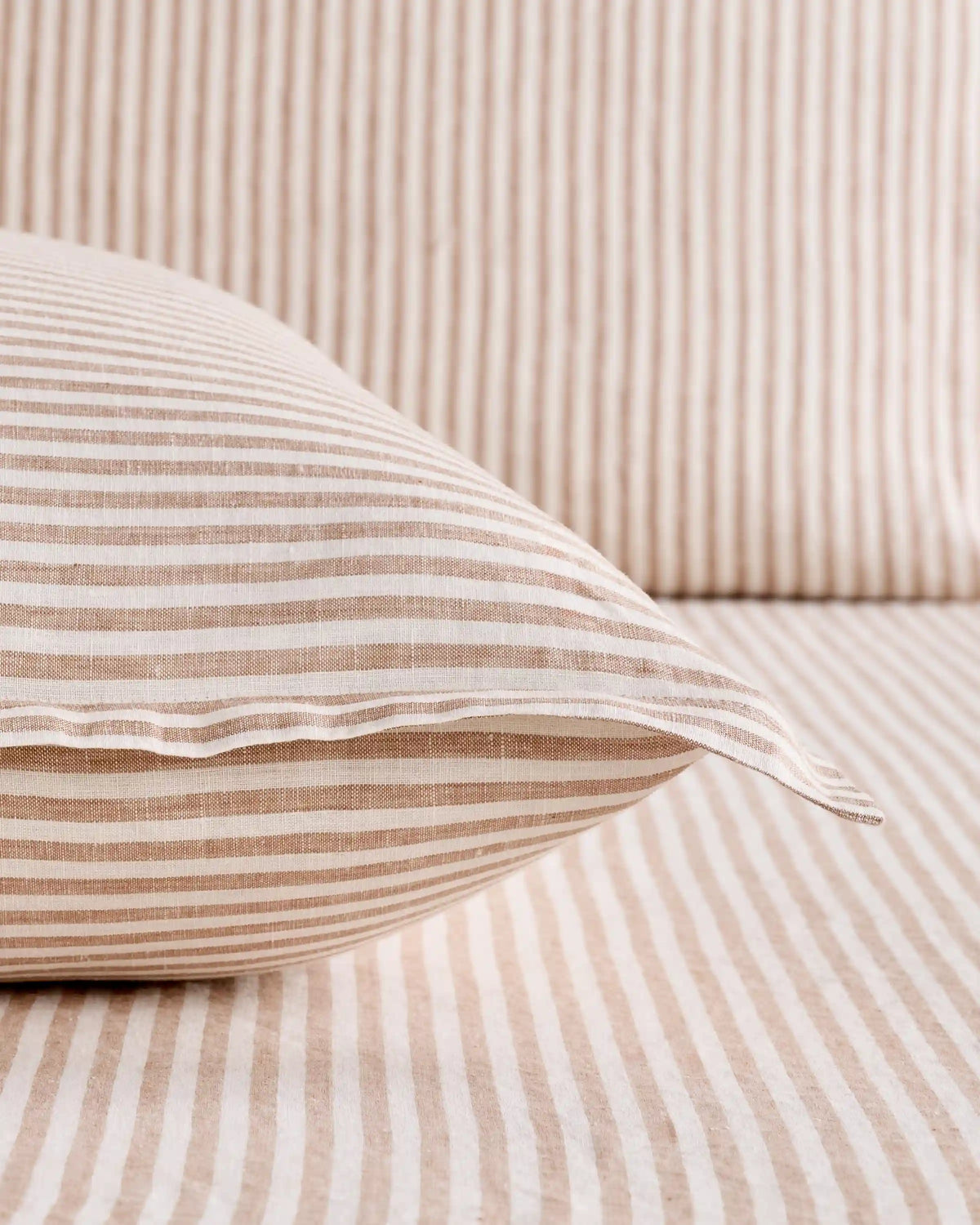 European Linen Stripe Euro Sham