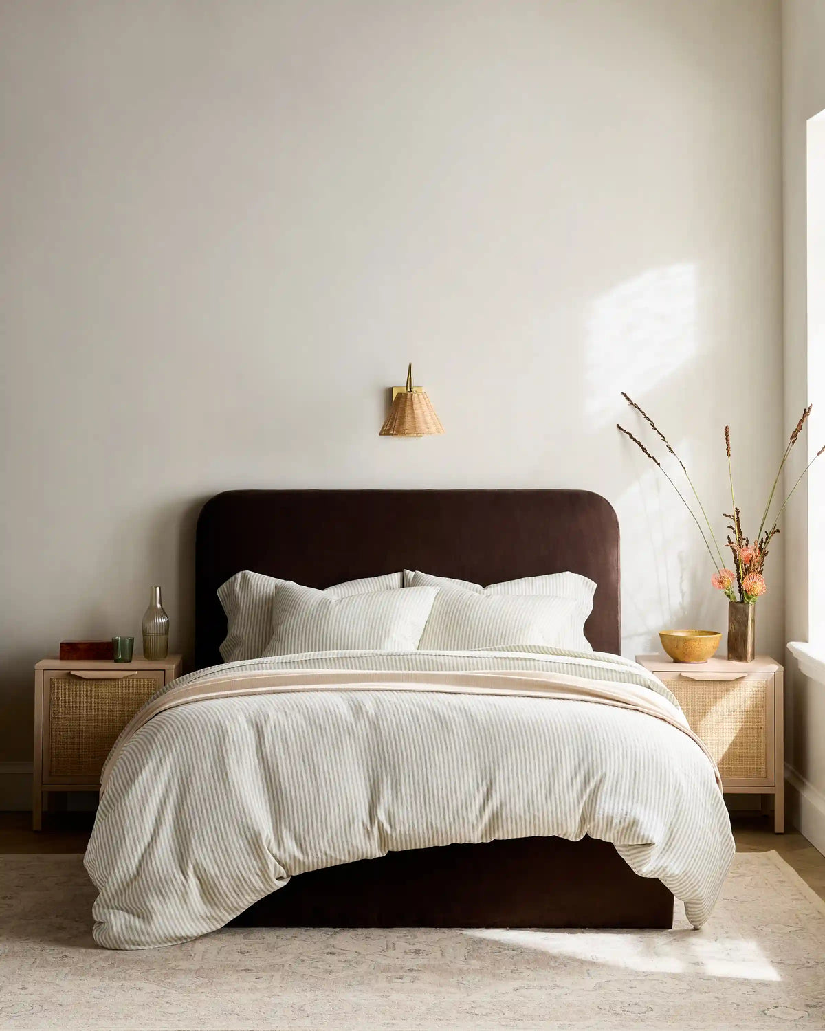 European Linen Stripe Deluxe Bedding Bundle