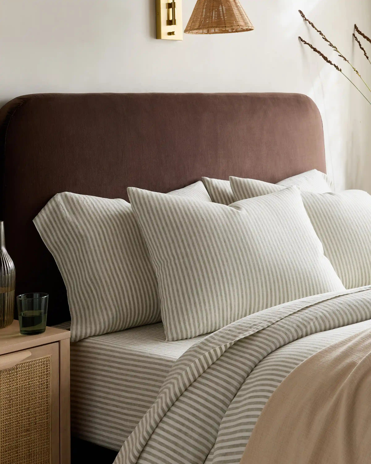 European Linen Stripe Duvet Cover Set