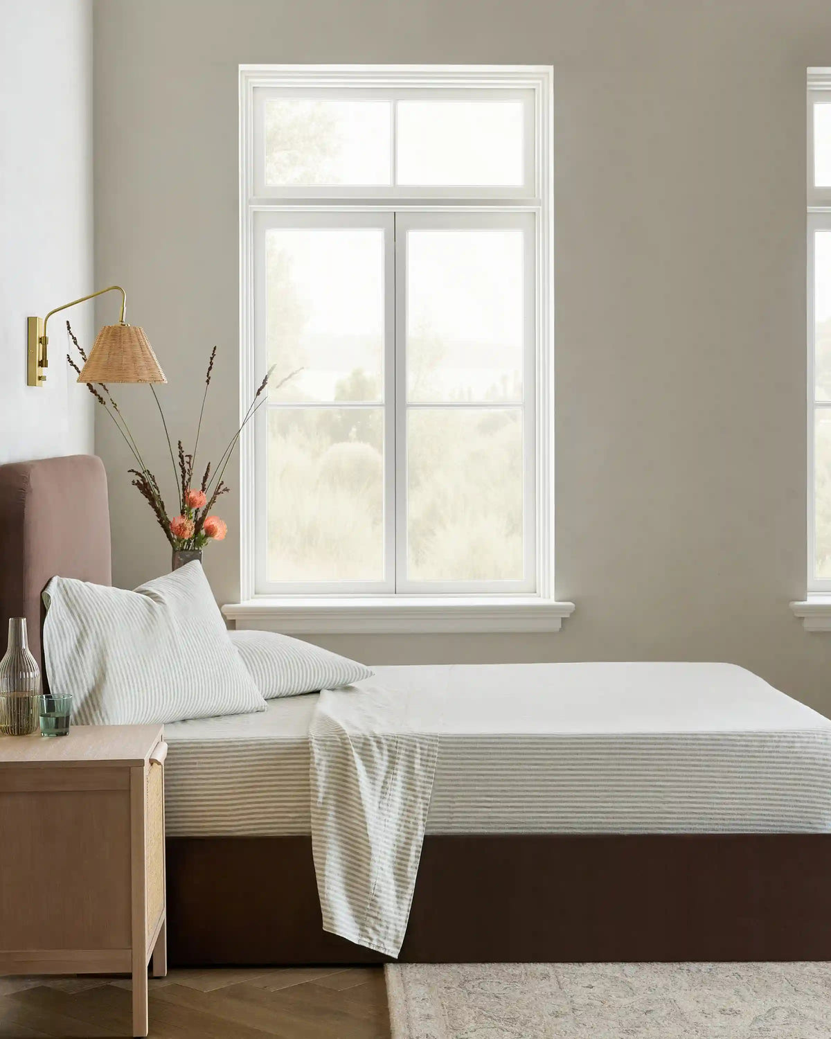 European Linen Stripe Pillowcases Set