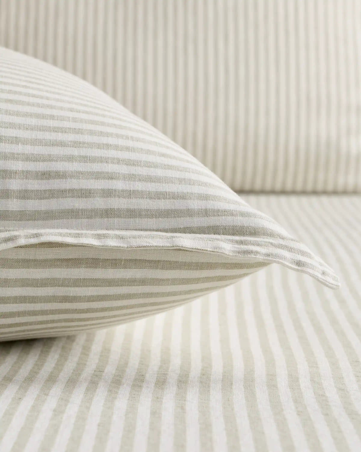 European Linen Stripe Euro Sham