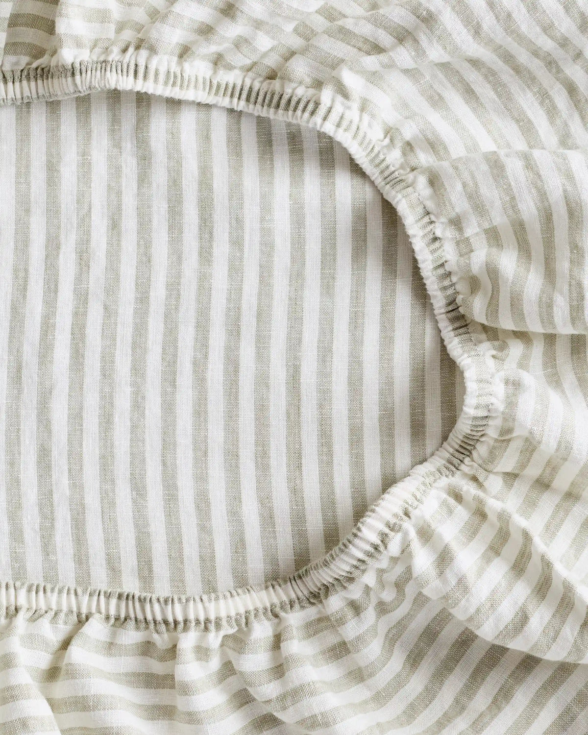 European Linen Stripe Fitted Sheet Set