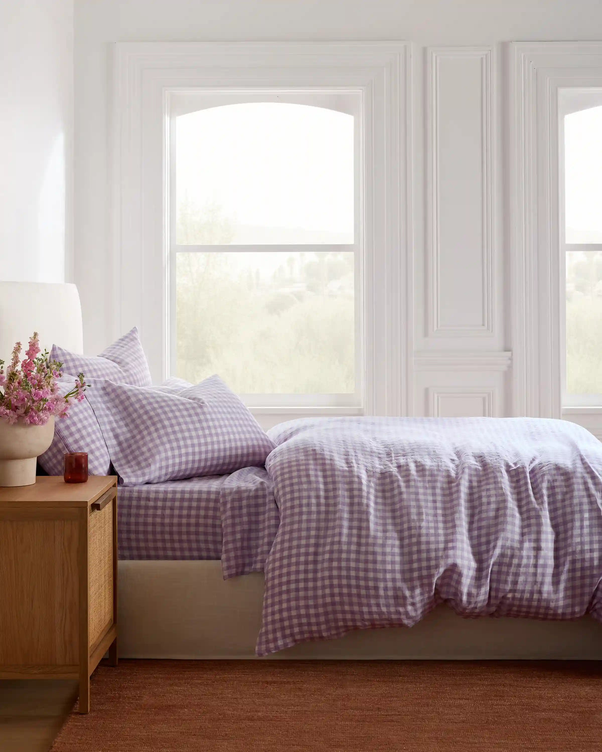 European Linen Gingham Duvet Cover