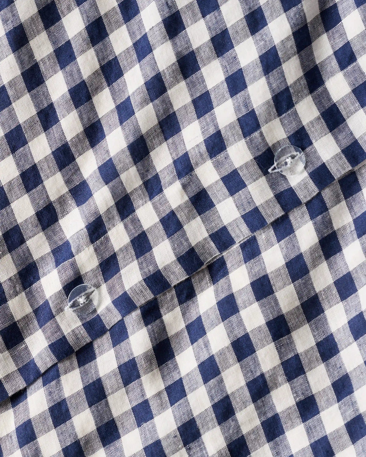 European Linen Gingham Duvet Cover Set