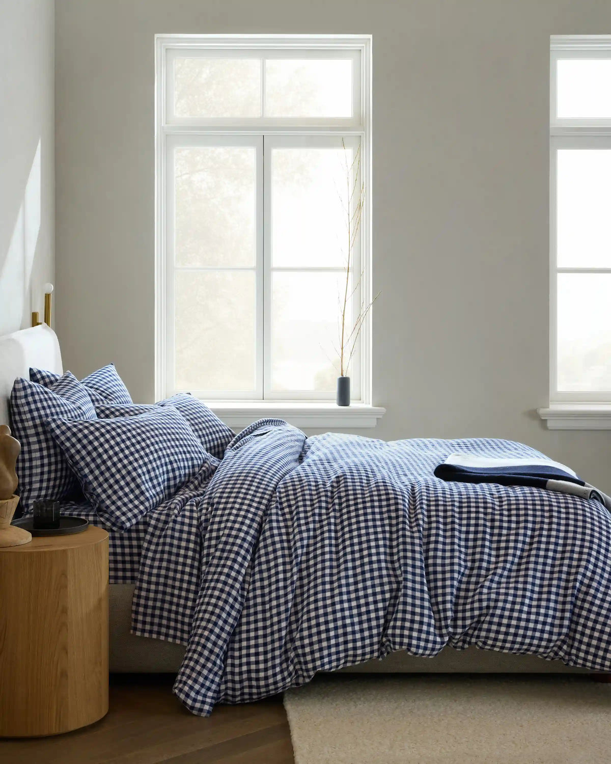 European Linen Gingham Duvet Cover