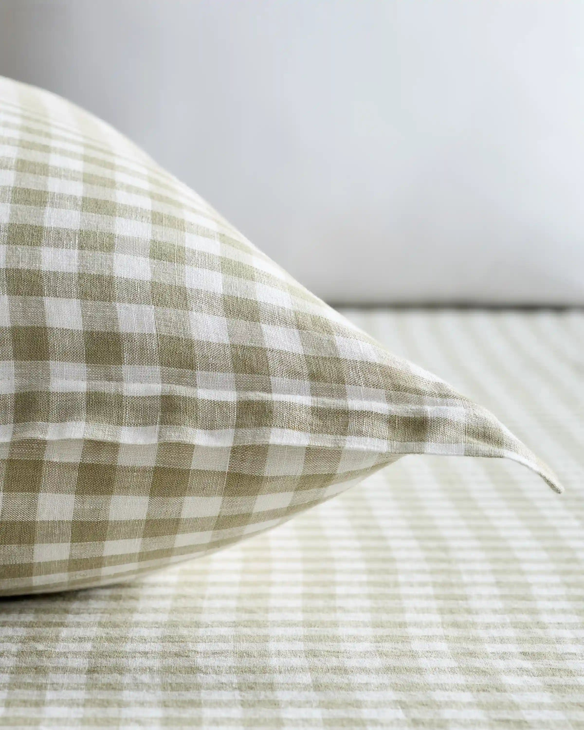 European Linen Gingham Euro Sham