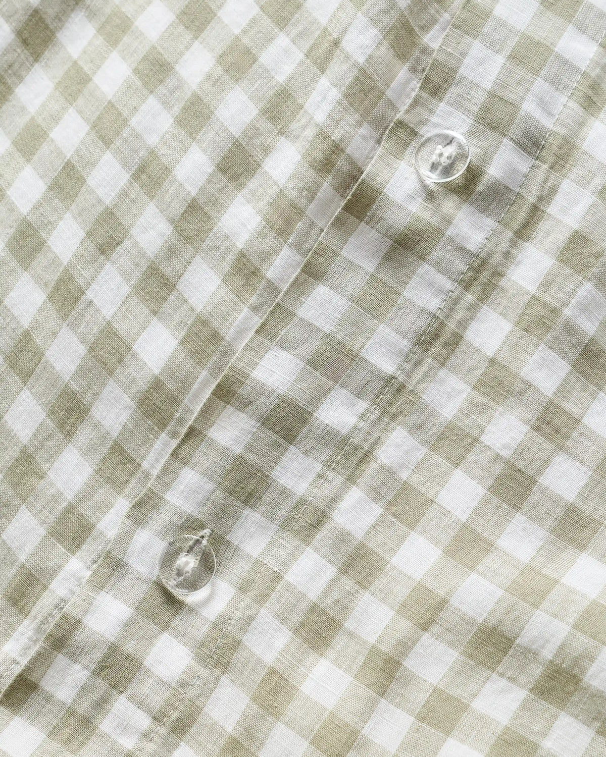 European Linen Gingham Duvet Cover Set