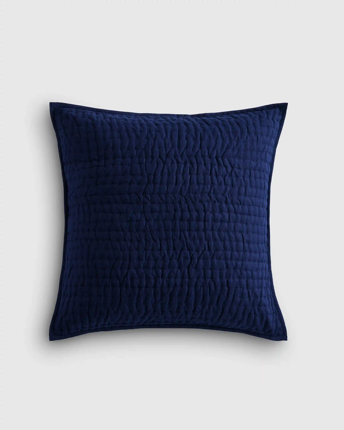 European Linen Cotton Stitch Quilted Euro Sham